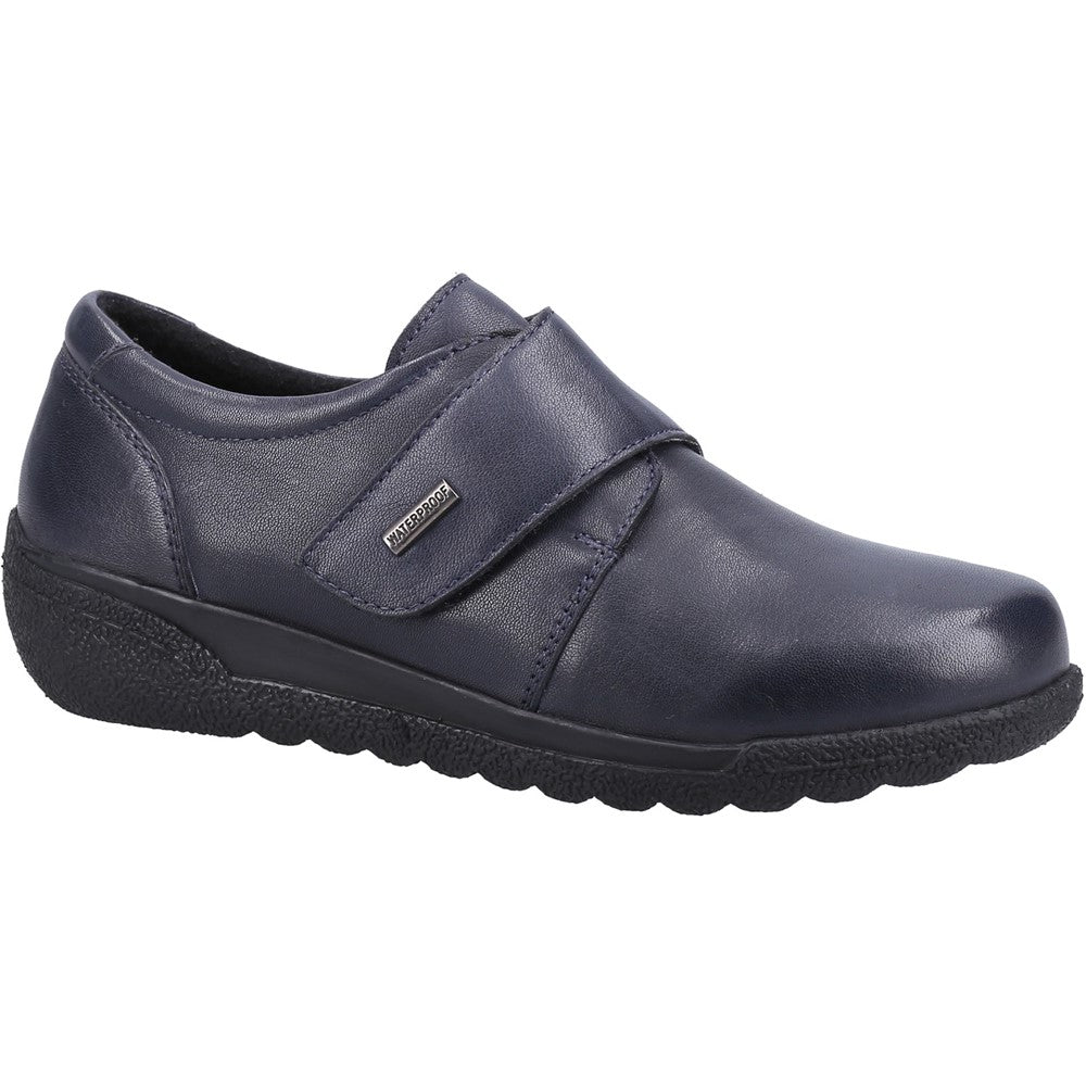 Fleet & Foster Herdwick Women's Waterproof Touch Fastening Leather Shoe Navy