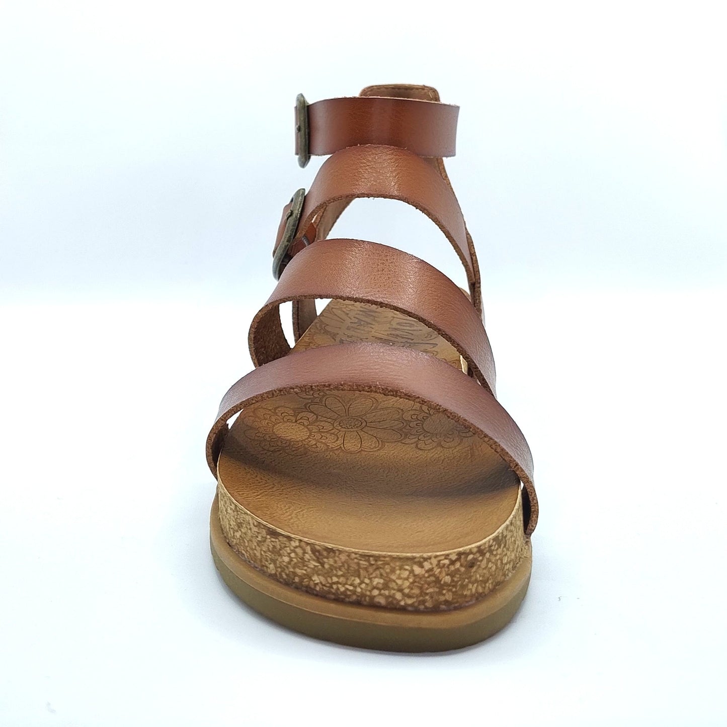 Blowfish Malibu Fancy Women's Vegan Ankle Buckle Platform Gladiator Sandal Scotch Brown