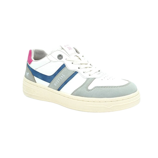 Mustang Cheyenne 1510-301-239 Women's Lace Up Padded Lightweight Fashion Trainer Ice/Light Grey