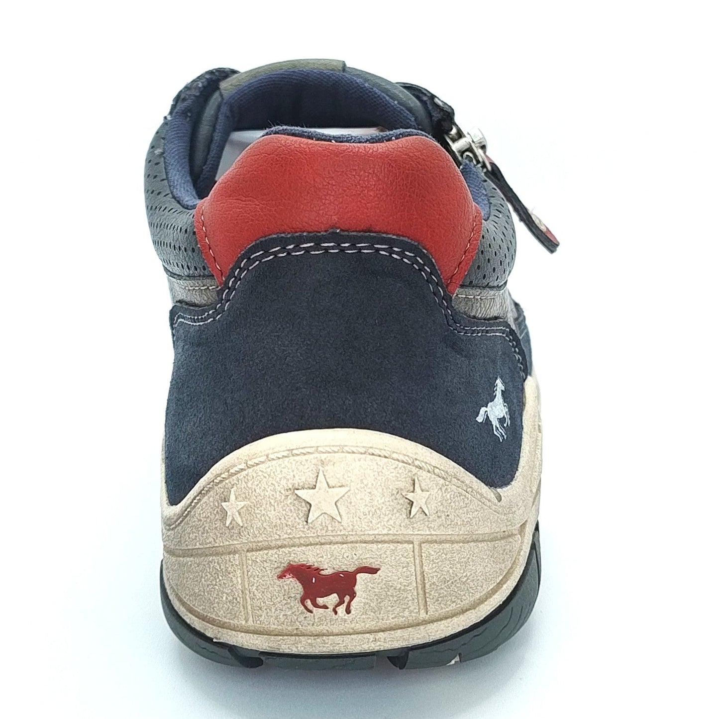 Mustang Boston 4160-305-820 Men's Lace & Zip Up Fashion Trainer Navy