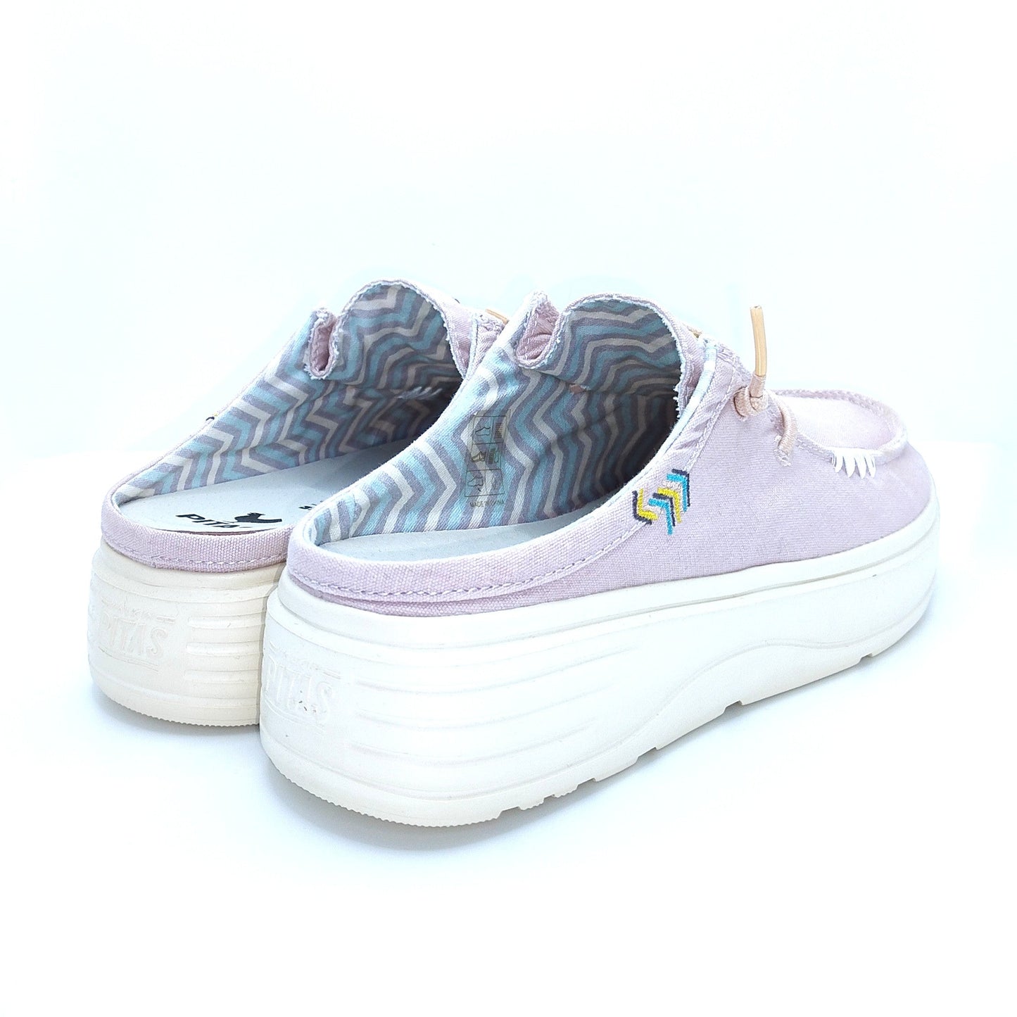 Walk In Pitas Caparica Women's Ultralight Platform Slip On Mule Lila