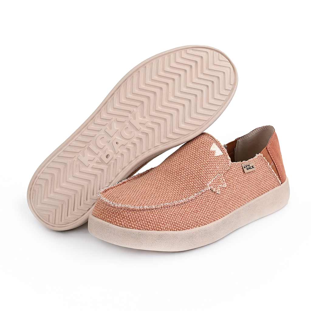 KickBack Barbeach Woven Men's Lightweight Canvas Slip On Shoe Rust