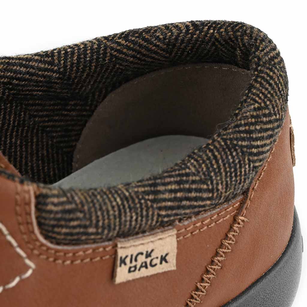 KickBack Haven Leather Men's Lightweight Water Resistant Slip On Shoe Red Brown
