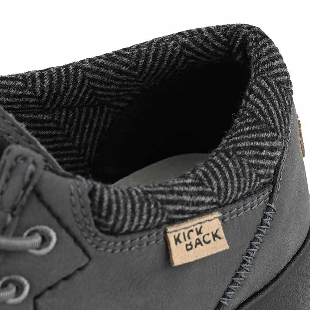 KickBack Haven Leather Men's Lightweight Water Resistant Slip On Shoe Grey