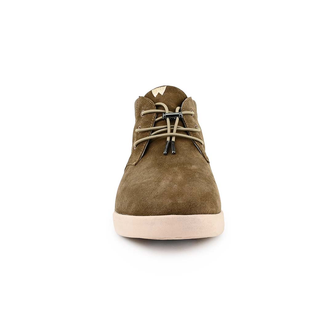 KickBack Gofer Men's Elasticated Lace Suede Chukka Boot Khaki