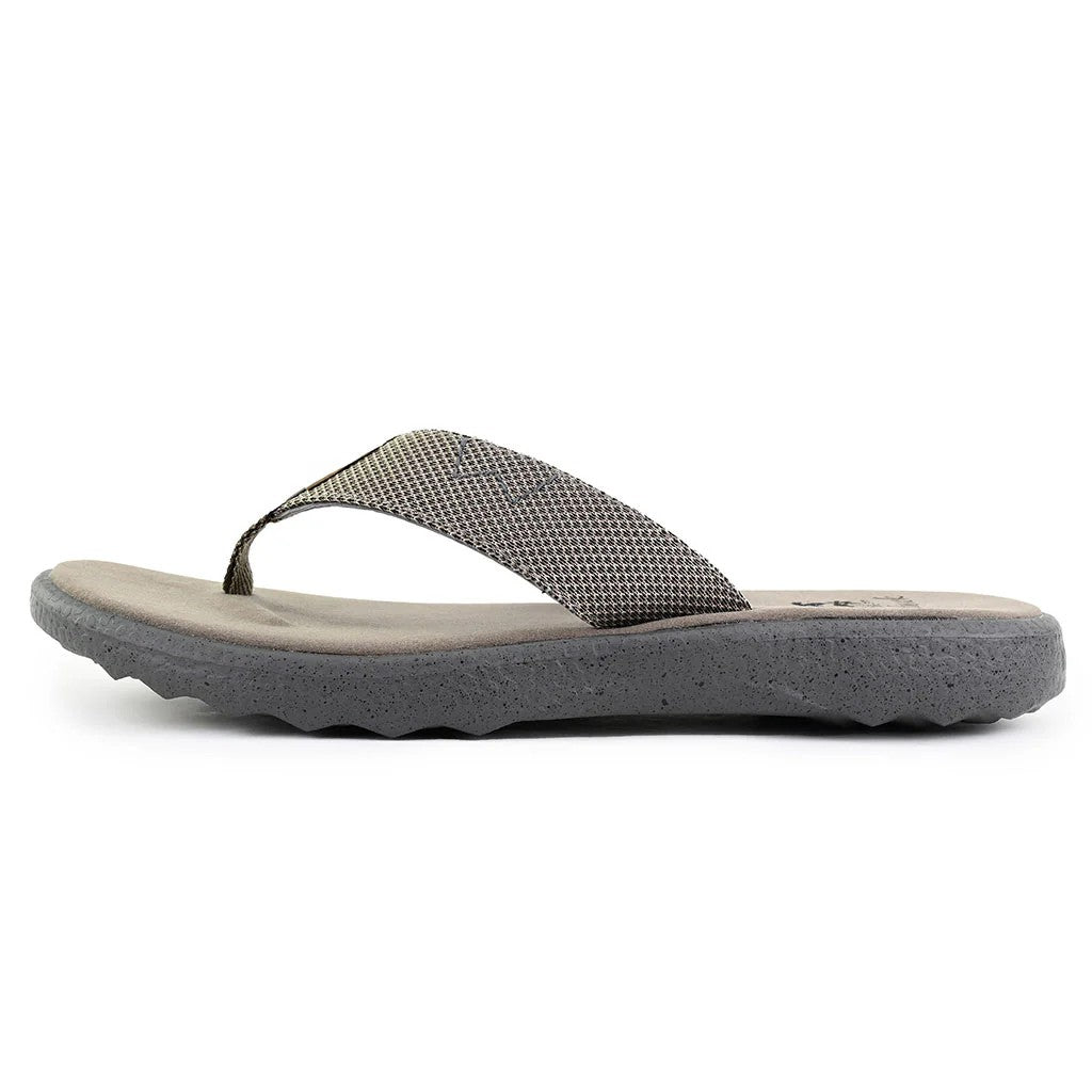 KickBack Koloa Mesh Men's Lightweight Foam Footbed Flip Flop Brown/Charcoal