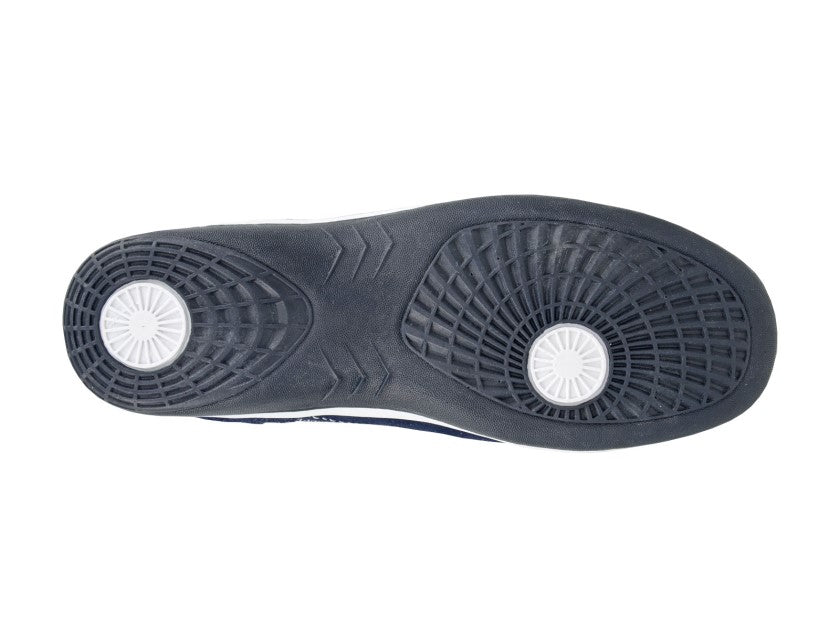 Boulevard Women's Front Zip Up Suede Casual Leisure Shoe Navy