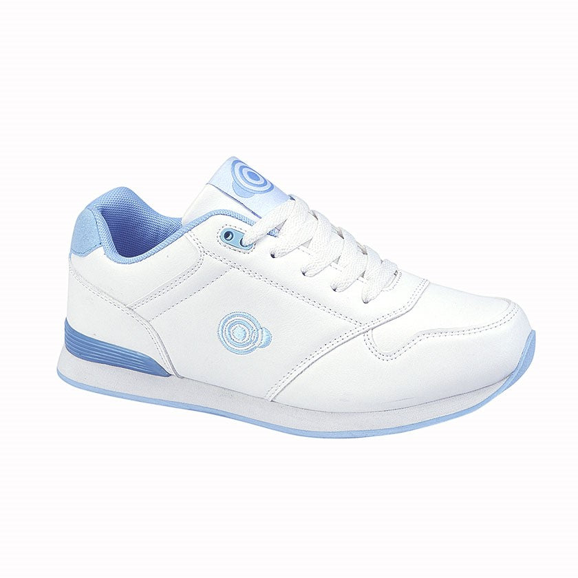 DEK Approach Women's Lace Up Bowling Trainer Shoe White