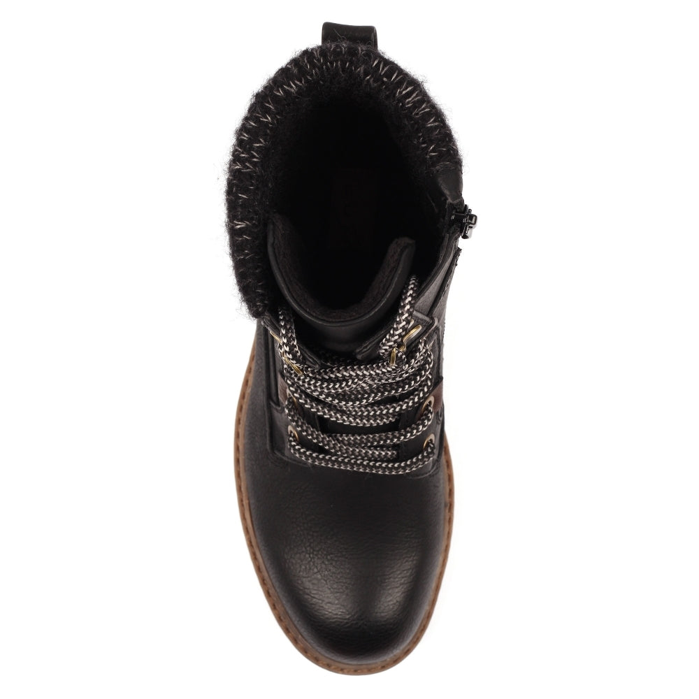 Lunar Annabelle Women's Combat Style Waterproof Ankle Boot Black