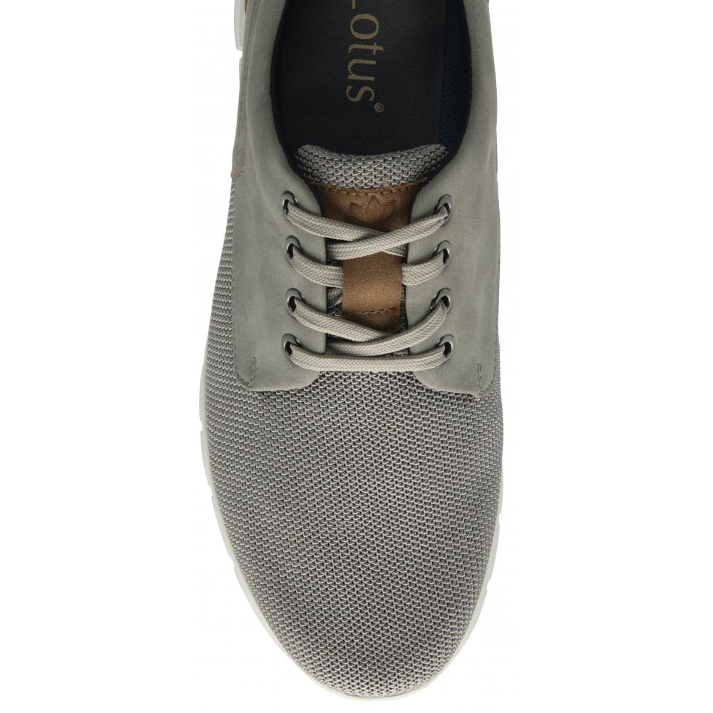 Lotus Arezzo Men's Lace Up Casual Trainer Shoes Grey