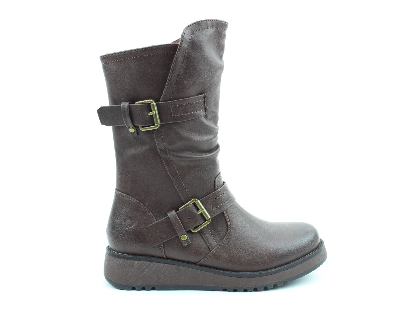 Heavenly Feet Hannah4 Relaxed Mid Calf Boot Chocolate VEGAN FRIENDLY