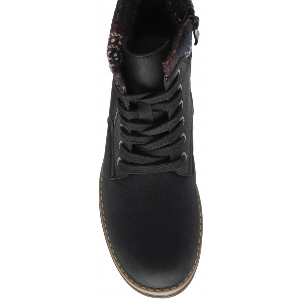 Lotus Montreal Women's Lace Up / Zip Up Ankle Boot Black