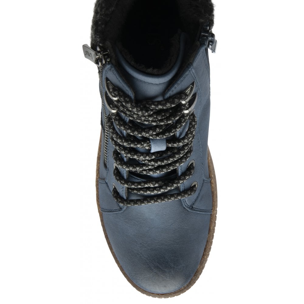 Lotus Penrithe Women's Lace Up / Zip Up Ankle Boot Blue