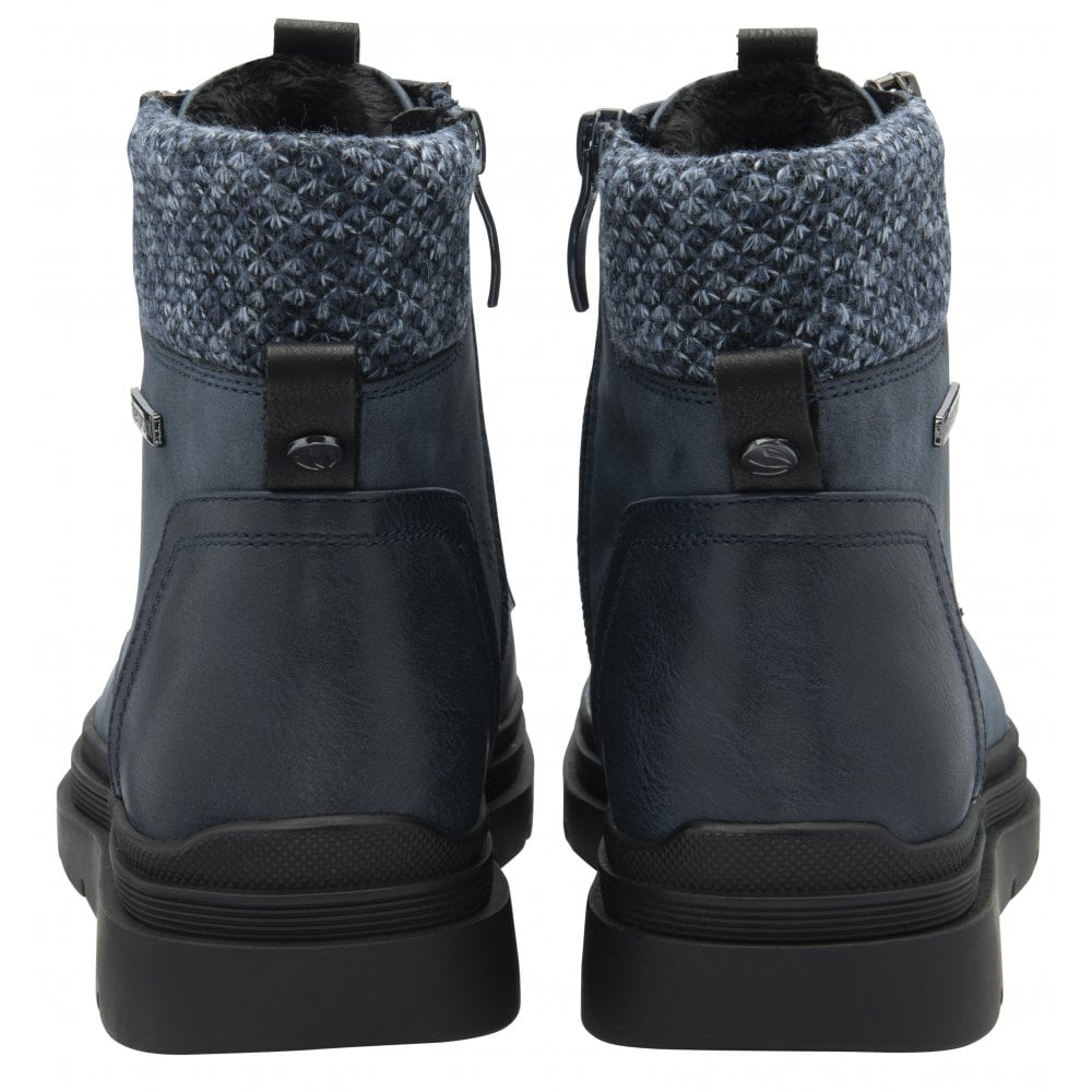 Lotus Saundra Women's Lace Up / Zip Up Ankle Boot Blue
