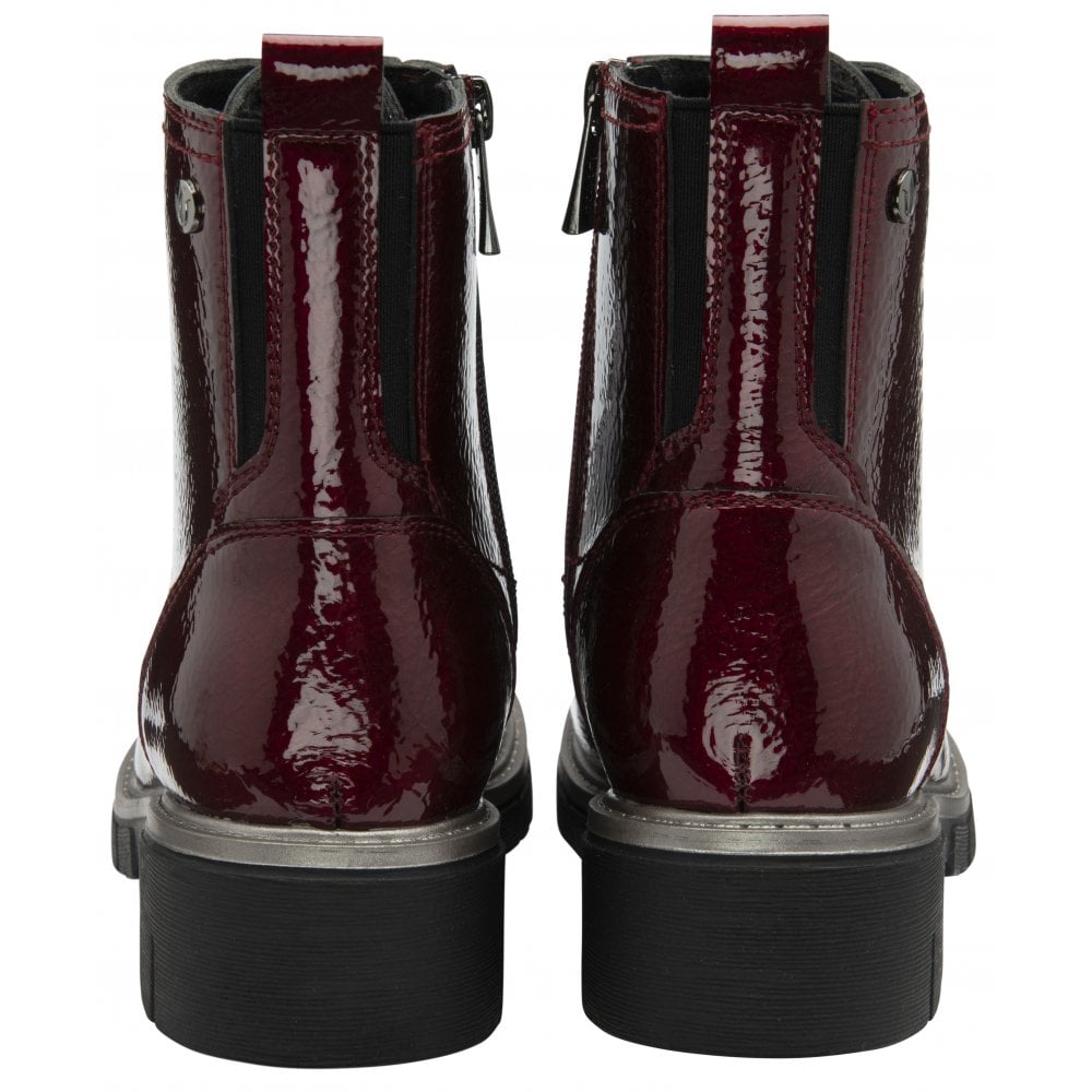 Lotus Jojo Women's Lace / Zip Up Ankle Boot Bordo Patent