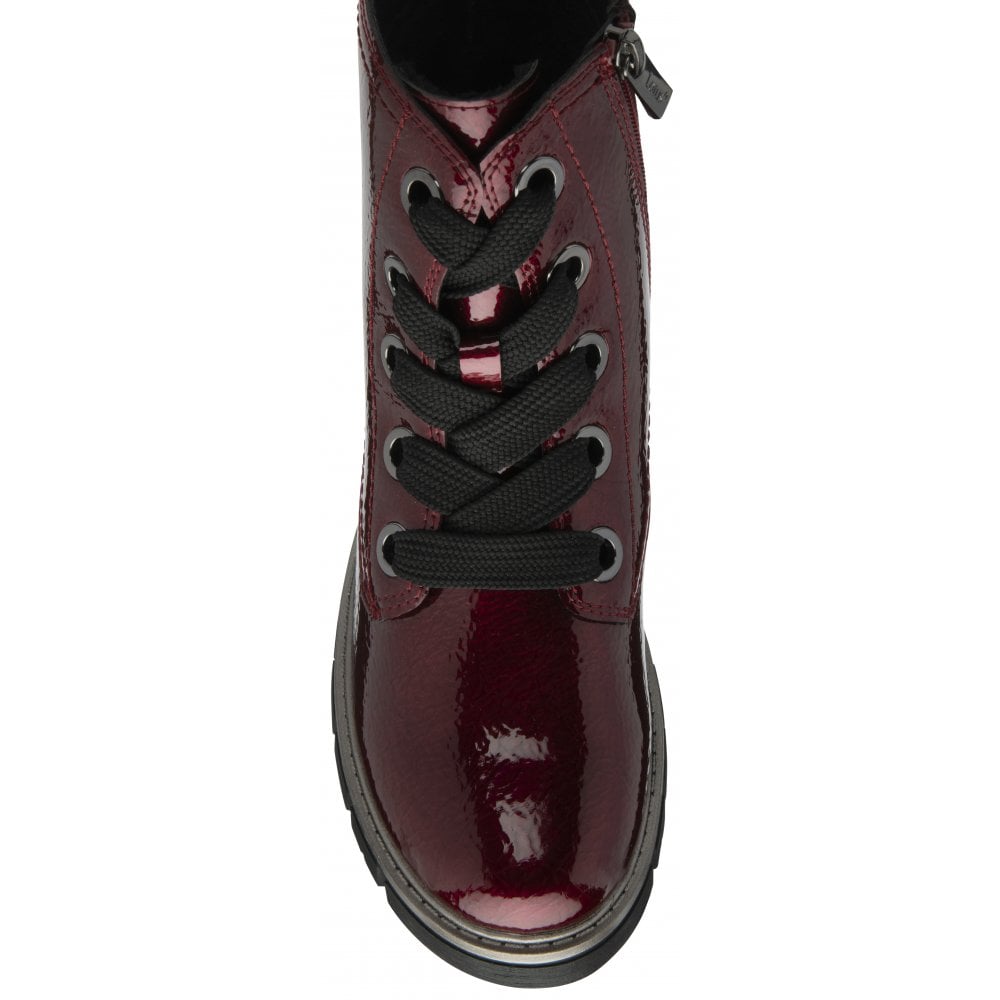 Lotus Jojo Women's Lace / Zip Up Ankle Boot Bordo Patent