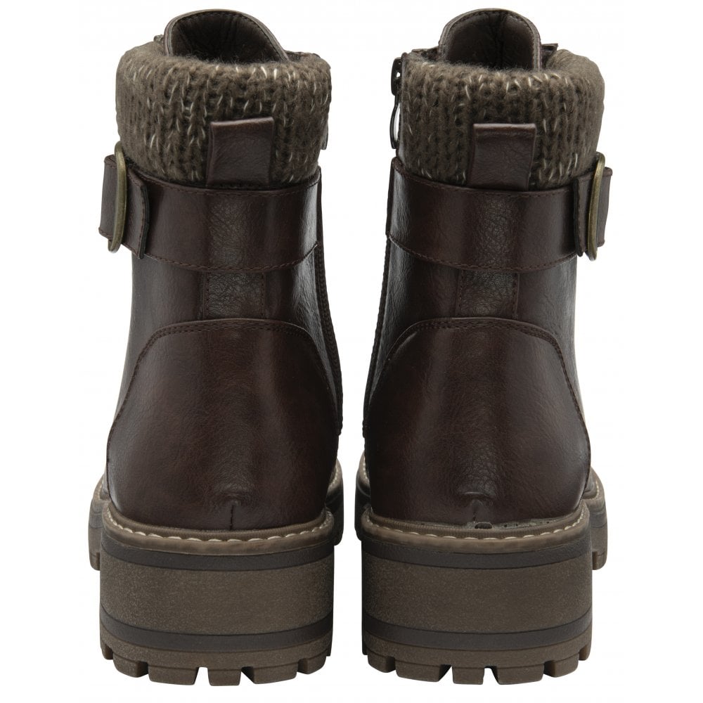Lotus Gretal Women's Lace Up / Zip Up Ankle Boot Brown