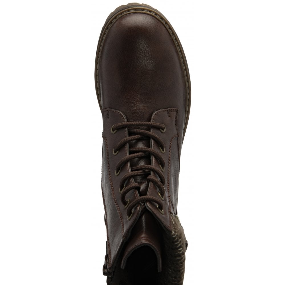 Lotus Gretal Women's Lace Up / Zip Up Ankle Boot Brown