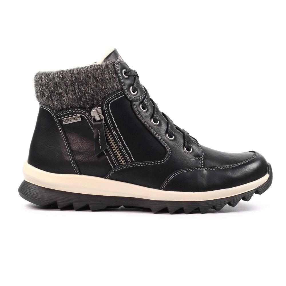 Lunar Buttermere Women's Waterproof Lace Up/Zip Ankle Boot Black