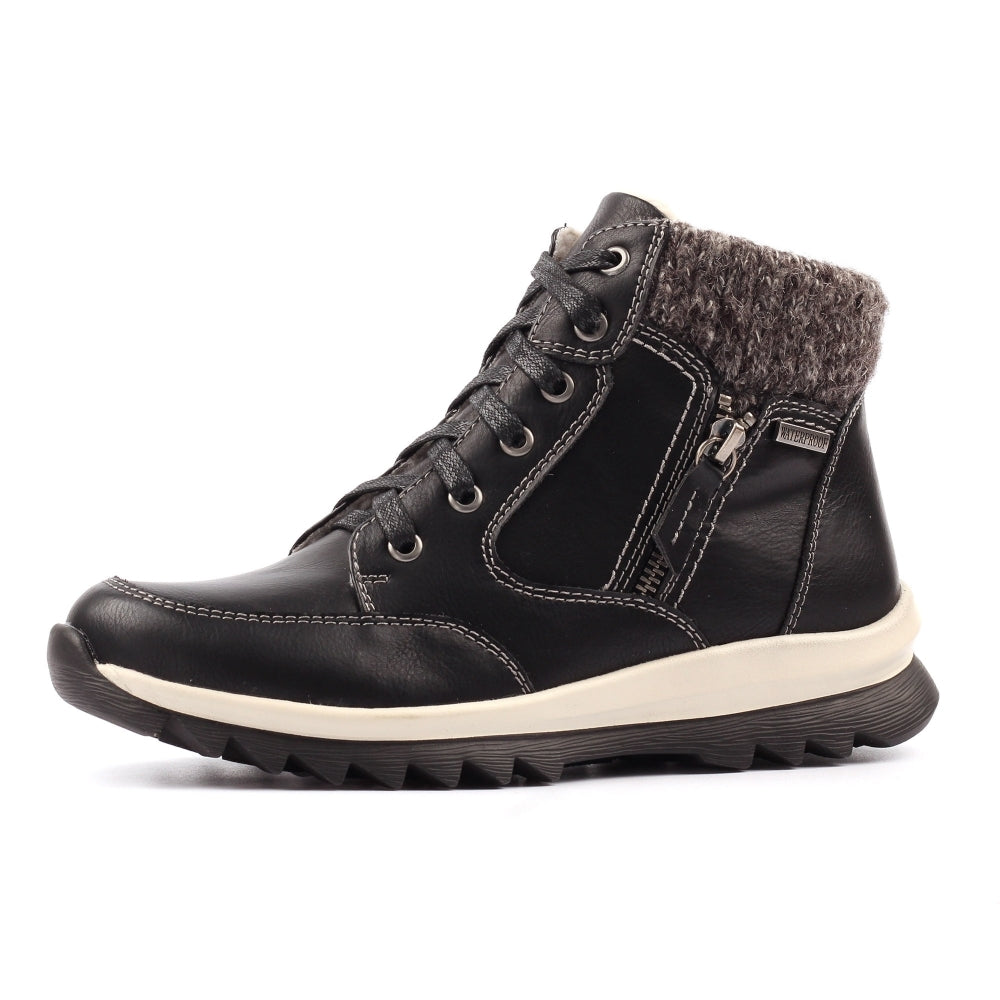 Lunar Buttermere Women's Waterproof Lace Up/Zip Ankle Boot Black