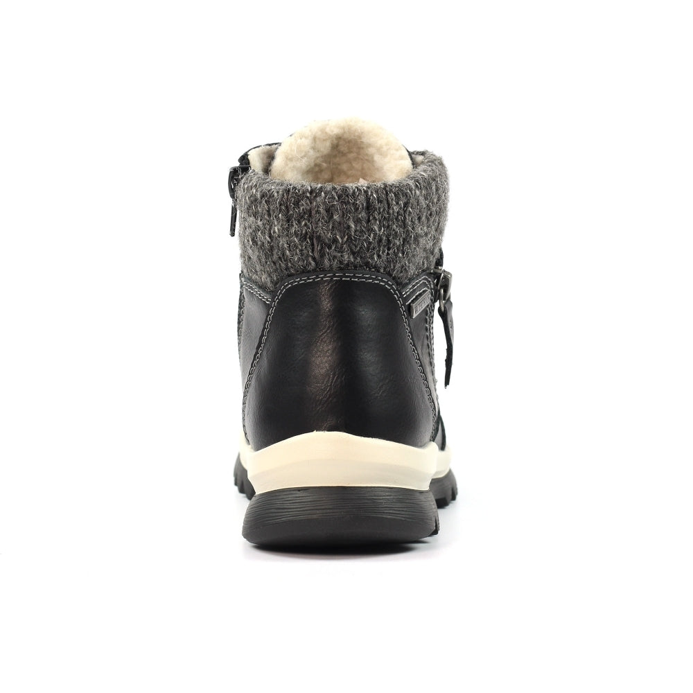 Lunar Buttermere Women's Waterproof Lace Up/Zip Ankle Boot Black
