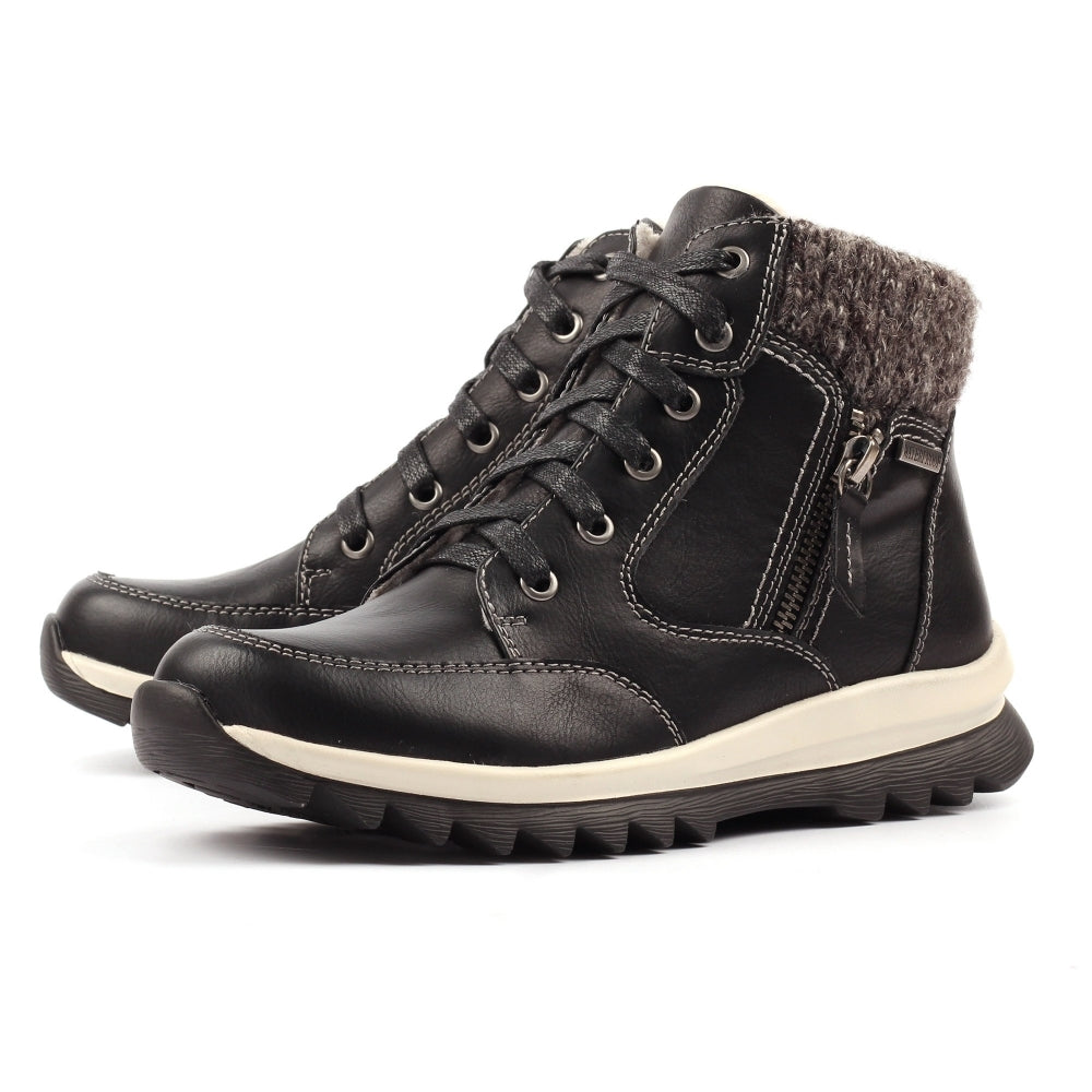 Lunar Buttermere Women's Waterproof Lace Up/Zip Ankle Boot Black
