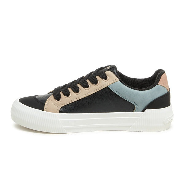 Rocket Dog Cheery Women's Colour Block Chunky Lace Up Platform Trainer Black Combo