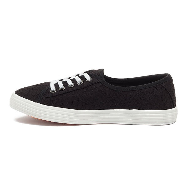 Rocket Dog Chow Chow Elsie Eyelet Women's Slip On Low Profile Pump Trainer Black