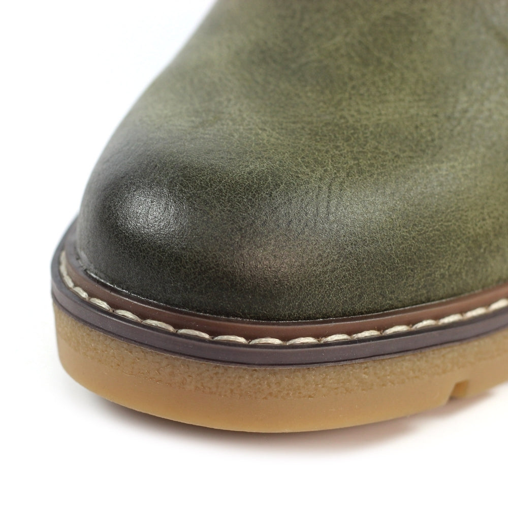 Lunar Cruz Women's Zip Up Wedge Ankle Boot Green