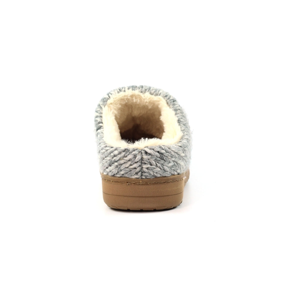 Lunar Emblaze Women's Fleece Lined Tartan Slipper Grey
