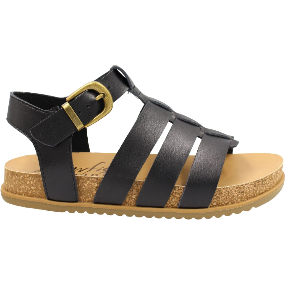 Blowfish Malibu Fillip Women's Fisherman Flatform Dye Cut Sandal Black