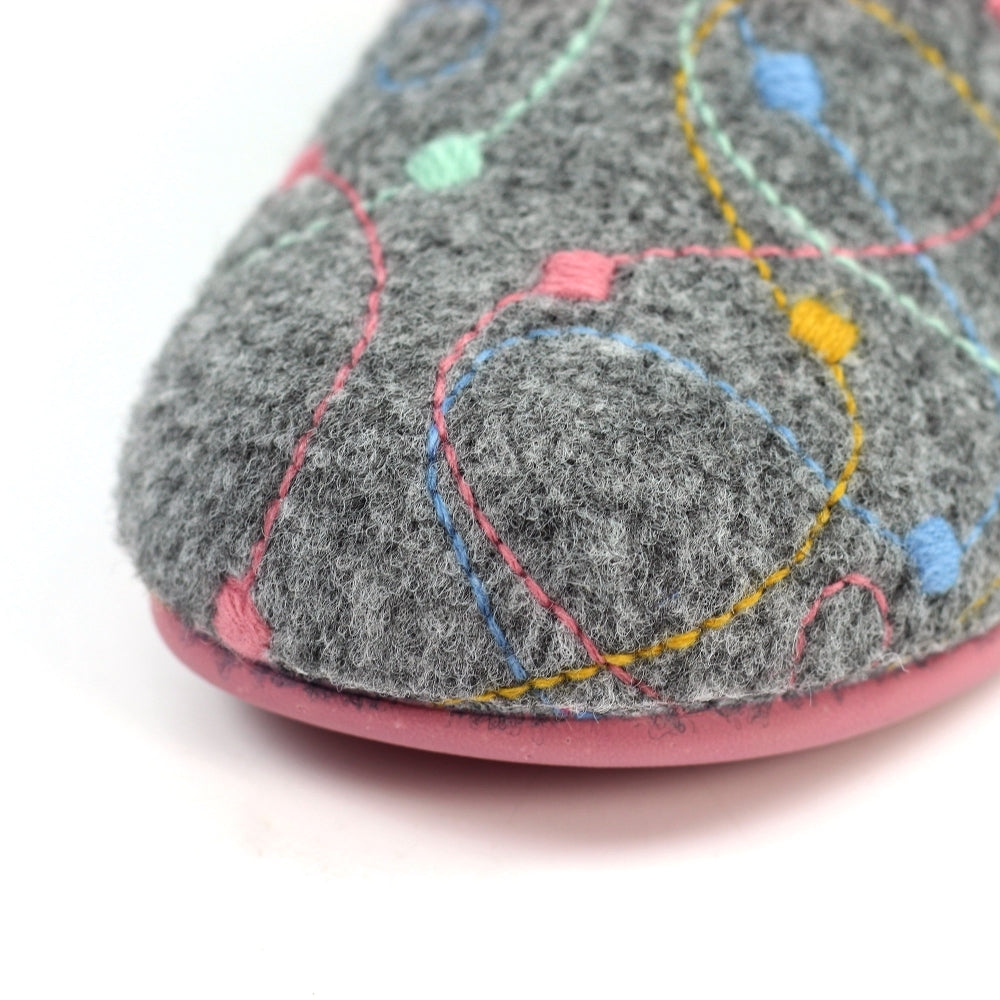 Lunar Helsinki Women's Full Slipper Grey