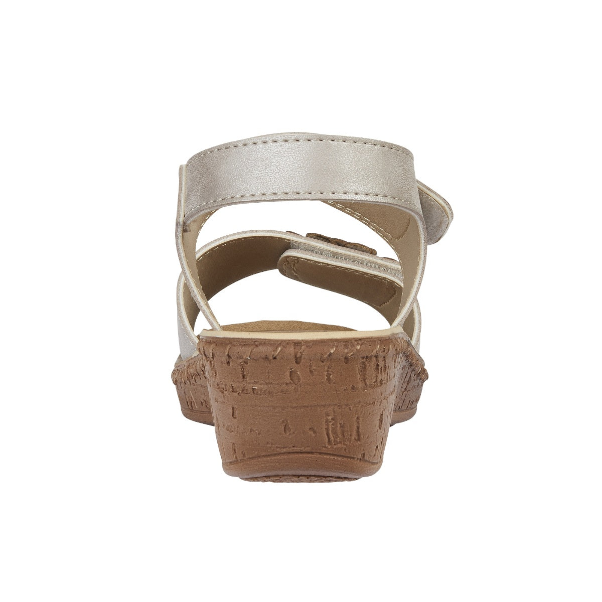 Jo & Joe Hibiscus Women's Touch Fastening Flower Sandal Taupe