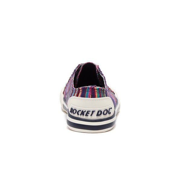 Rocket Dog Jazzin Aloe Women's Lace Up Canvas Trainer Purple Stripe