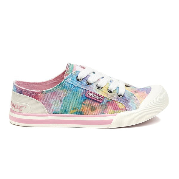 Rocket Dog Jazzin Candy Women's Lace Up Canvas Trainer Tie Dye