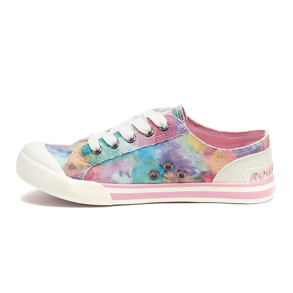 Rocket Dog Jazzin Candy Women's Lace Up Canvas Trainer Tie Dye