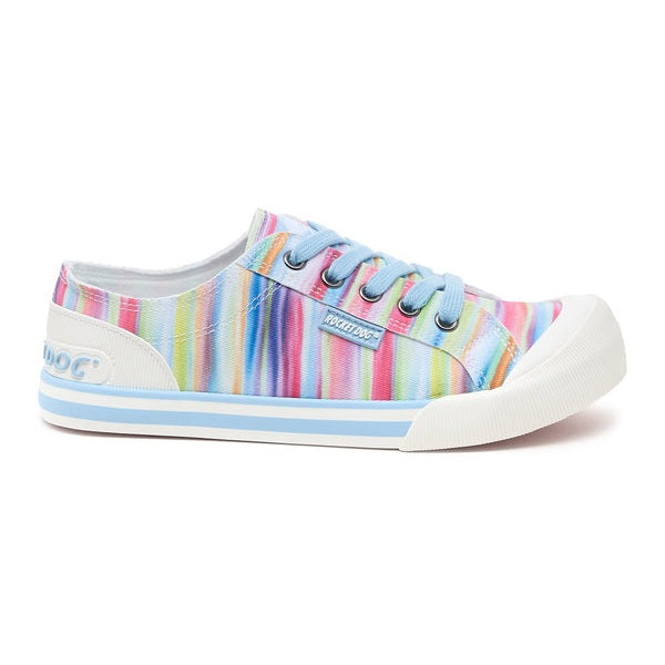 Rocket Dog Jazzin Dens Women's Lace Up Canvas Trainer Rainbow