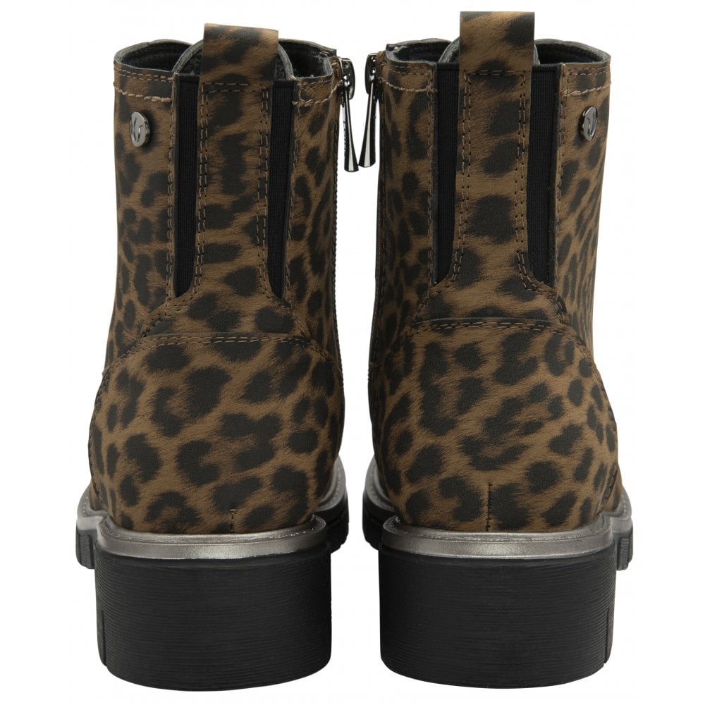 Lotus Jojo Women's Lace / Zip Up Ankle Boot Leopard Print