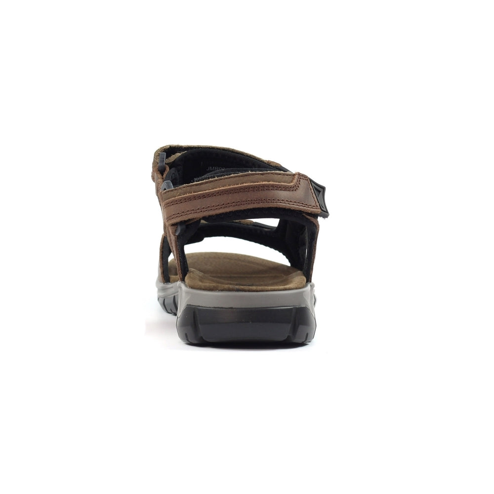 Lazy Dogz Lismore Men's 3 Strap Leather Sandal Brown