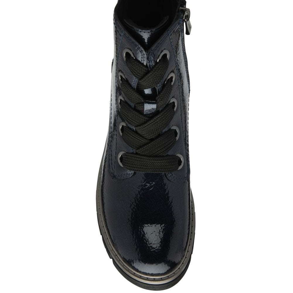 Lotus Jojo Women's Lace / Zip Up Ankle Boot Navy Patent