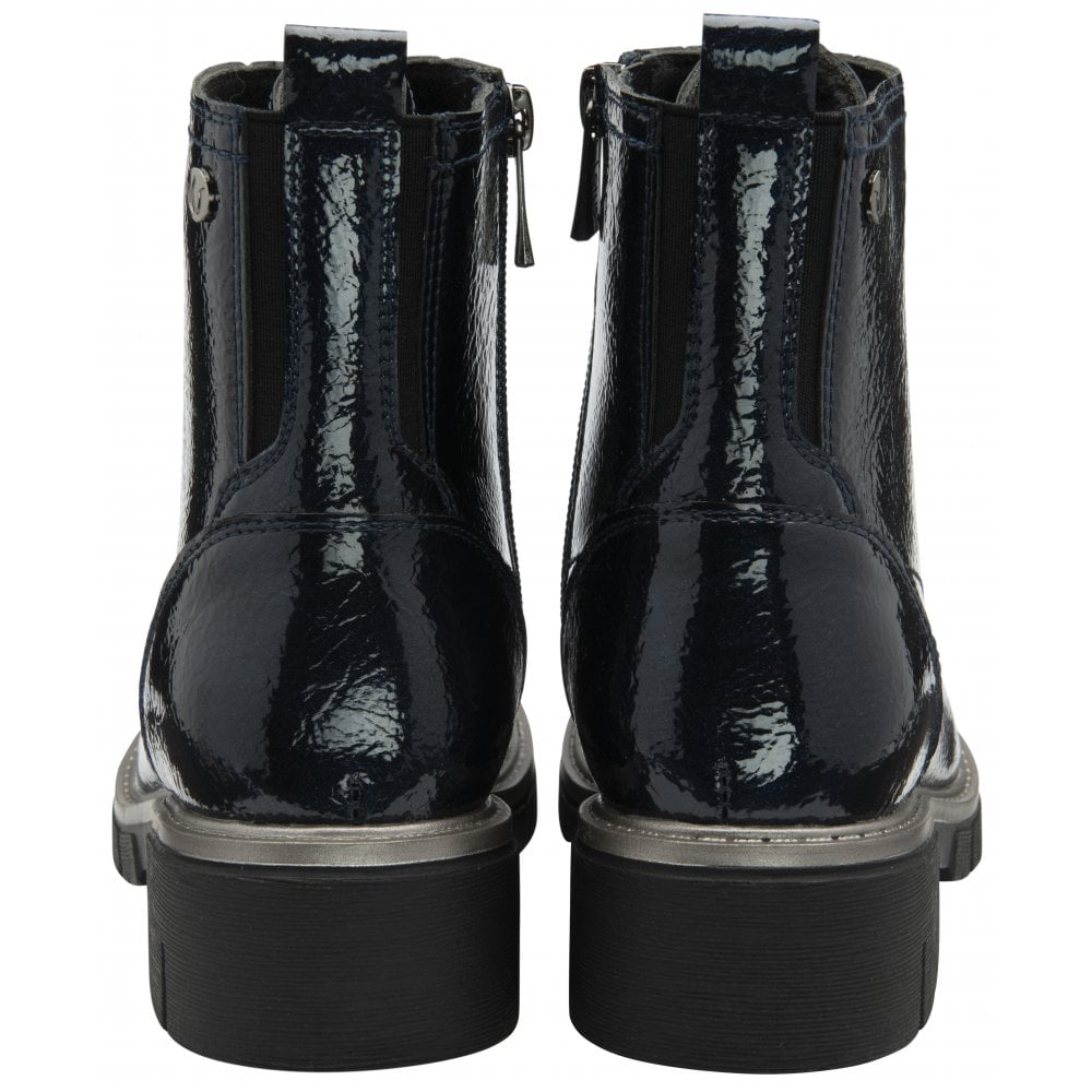 Lotus Jojo Women's Lace / Zip Up Ankle Boot Navy Patent