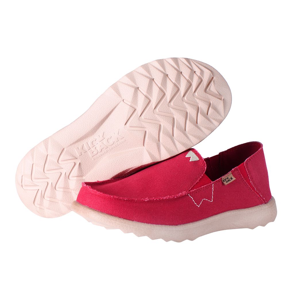 KickBack Couch 2.0 Men's Lightweight Canvas Slip On Shoe Red