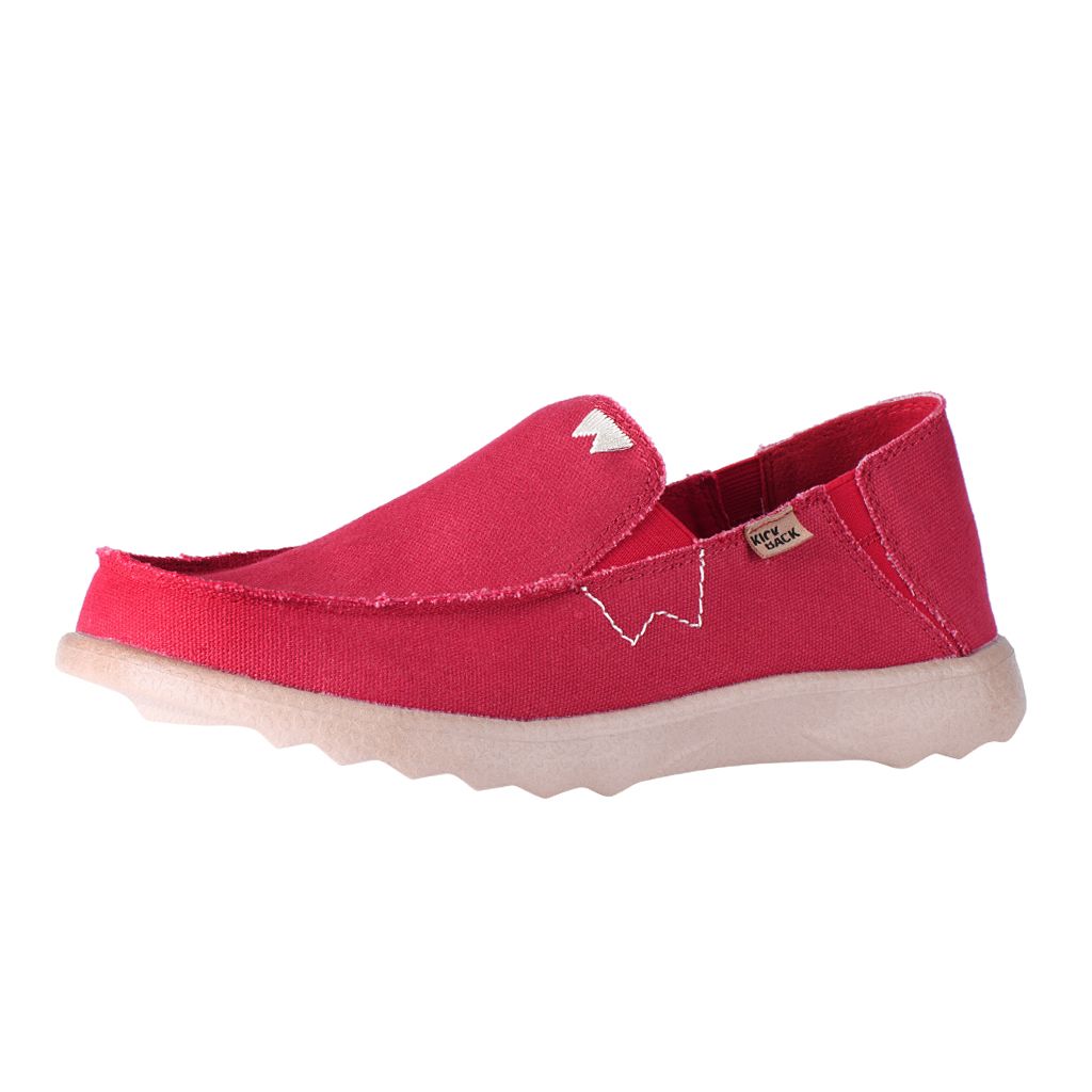 KickBack Couch 2.0 Men's Lightweight Canvas Slip On Shoe Red