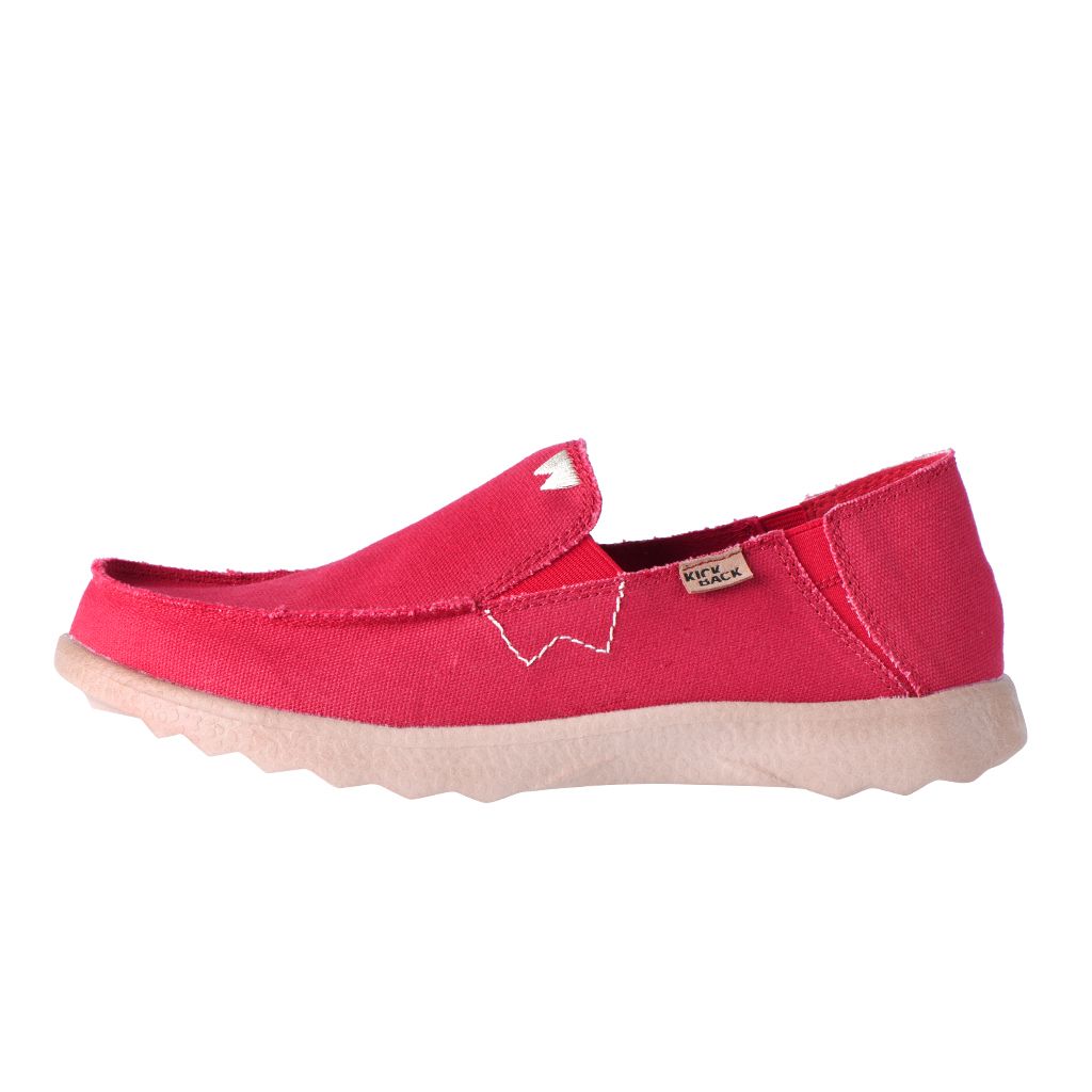 KickBack Couch 2.0 Men's Lightweight Canvas Slip On Shoe Red