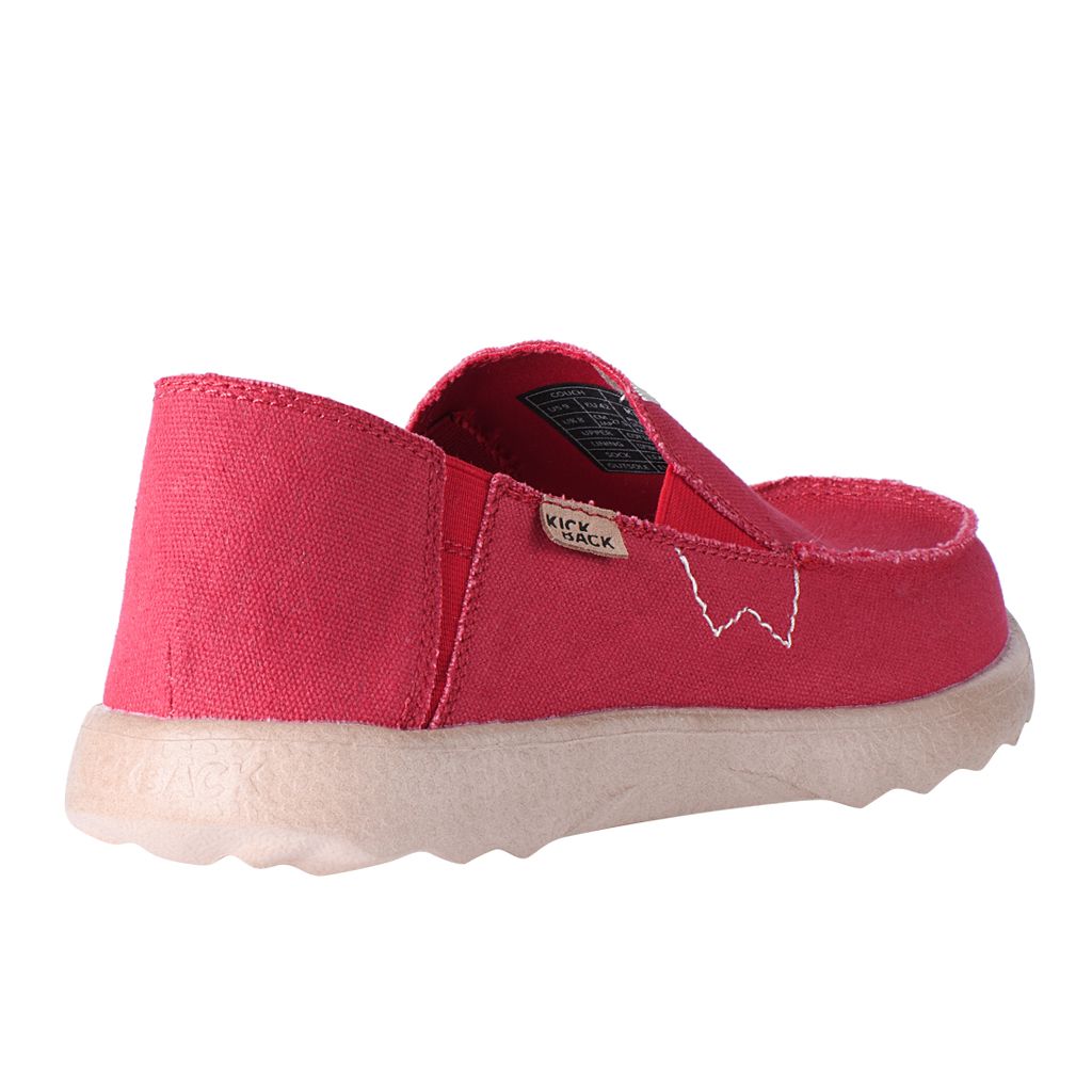 KickBack Couch 2.0 Men's Lightweight Canvas Slip On Shoe Red