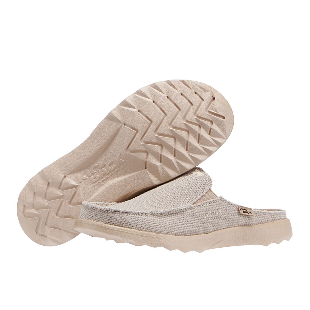 KickBack Chaise 2.0 Men's Lightweight Canvas Slip On Shoe Off White