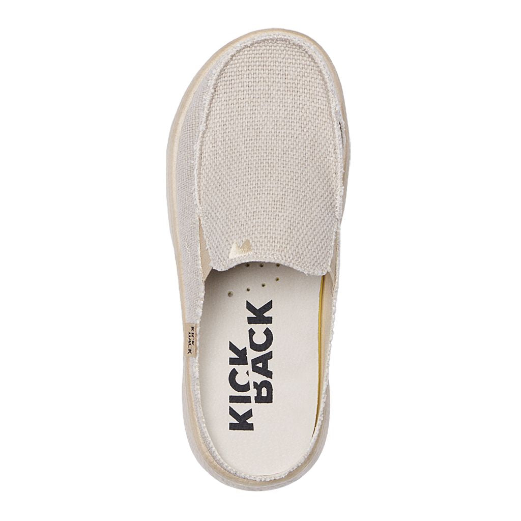 KickBack Chaise 2.0 Men's Lightweight Canvas Slip On Shoe Off White