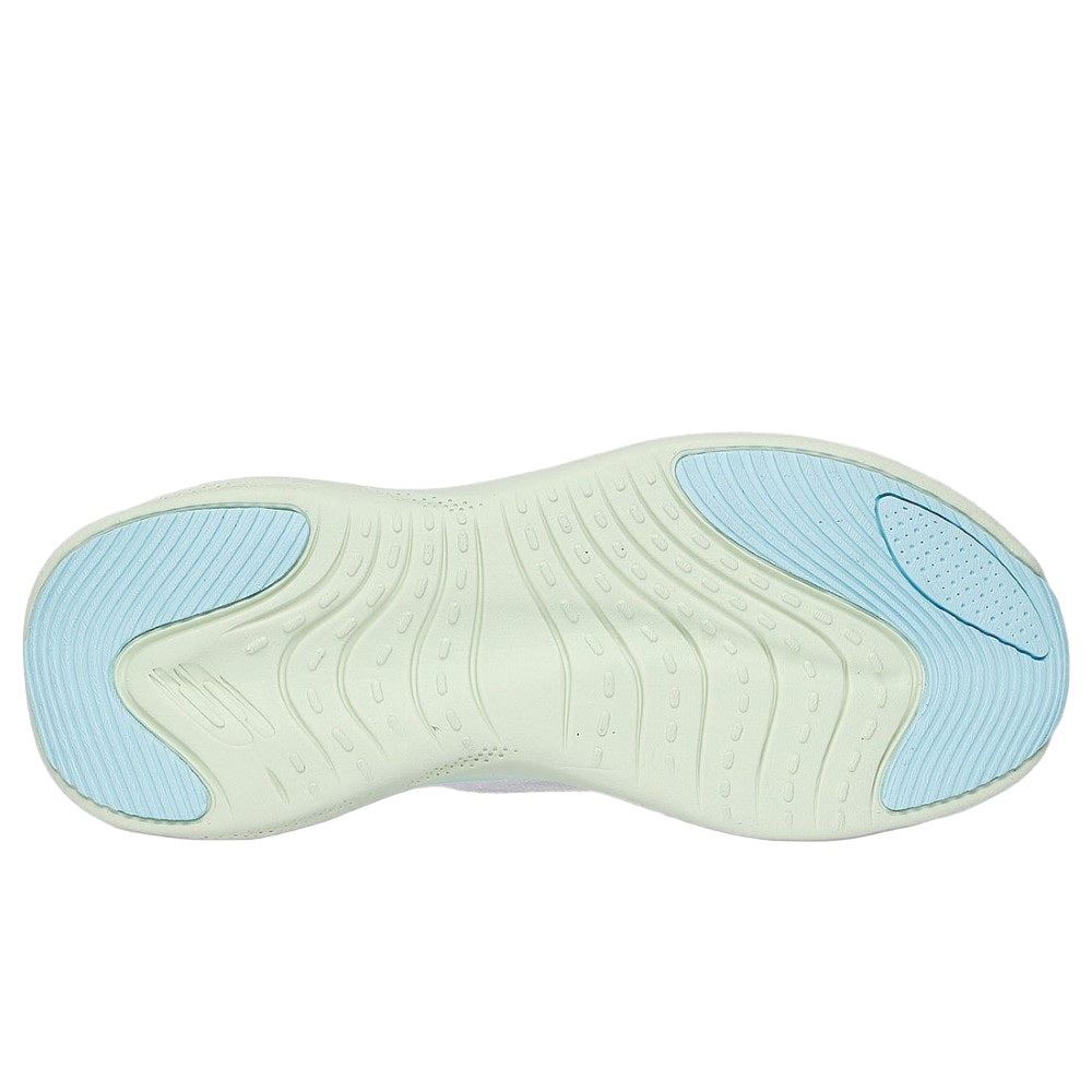 Skechers Skech Cloud Perfectly Plush Women's Slip-In Elasticated Lace Trainer Light Grey/Multi