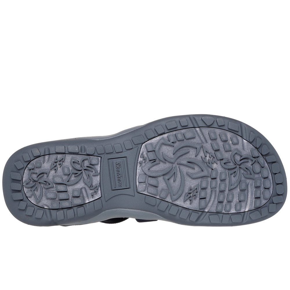 Skechers Reggae Slim Stretch Flex Women's Slip-In Elasticated Strappy Sandal Navy