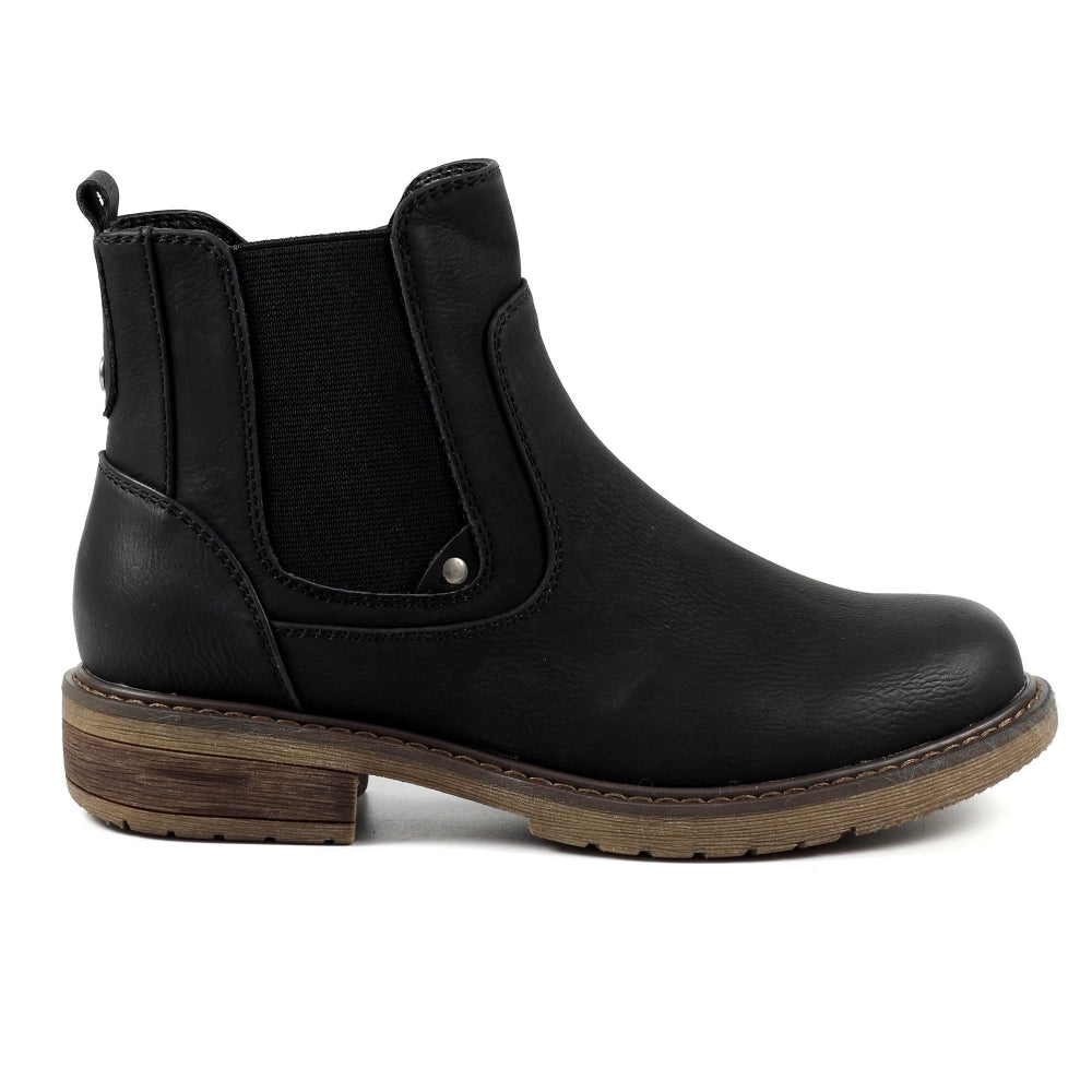 Lunar Roxie II Women's Zip Up Chelsea Ankle Boot Black